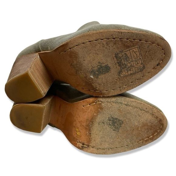 RAG & BONE Newberry Canvas & Leather Heeled Ankle Booties - Picture 7 of 10